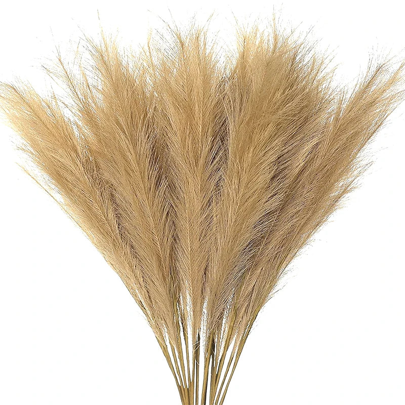 3D Printed Minimalist Flower Vase - White Pampas Grass Decor