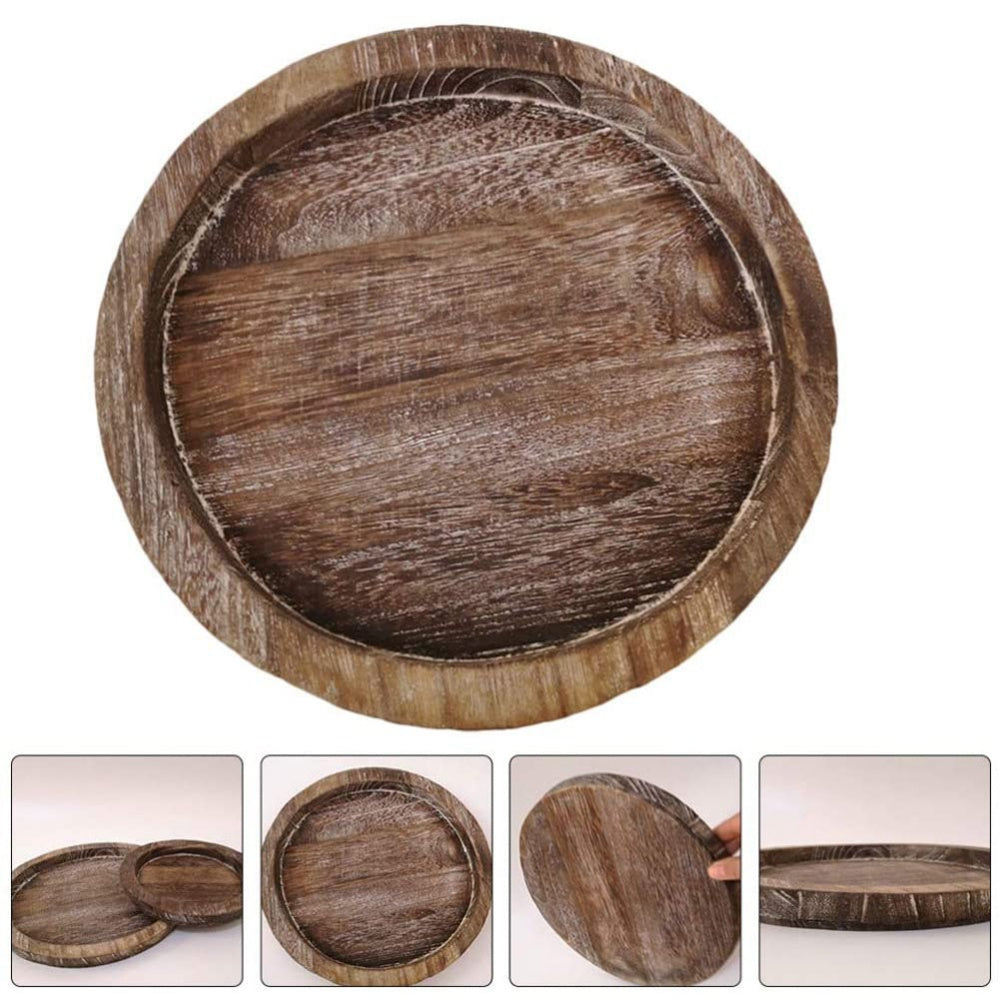 Wooden Tray Multi-Purpose: Fruit, Candle Holder, Farmhouse