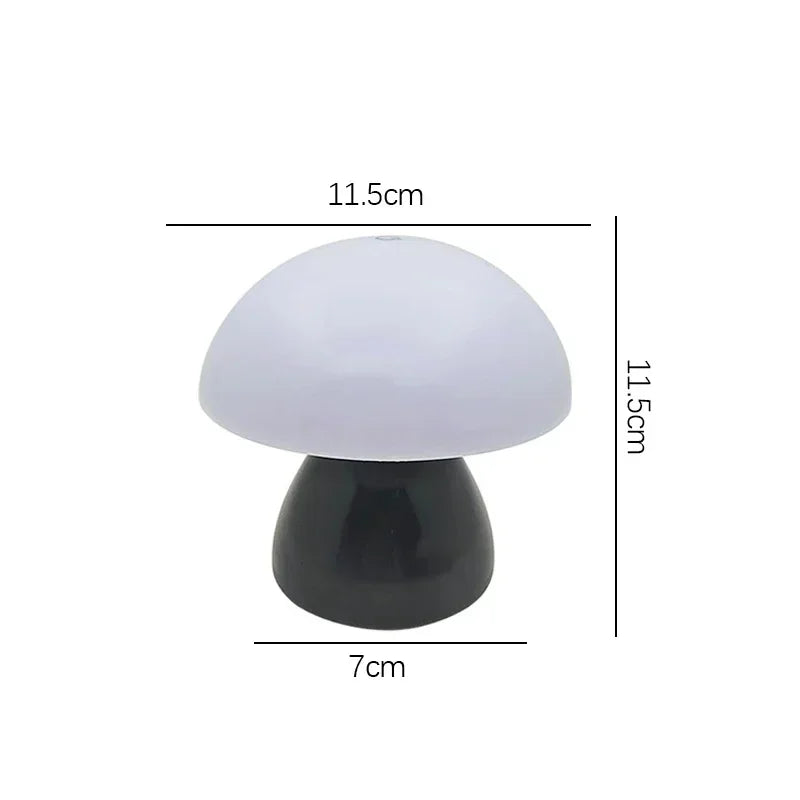 Table Lamp: LED Mushroom Lamp - Touch Dimmer, USB Night Light
