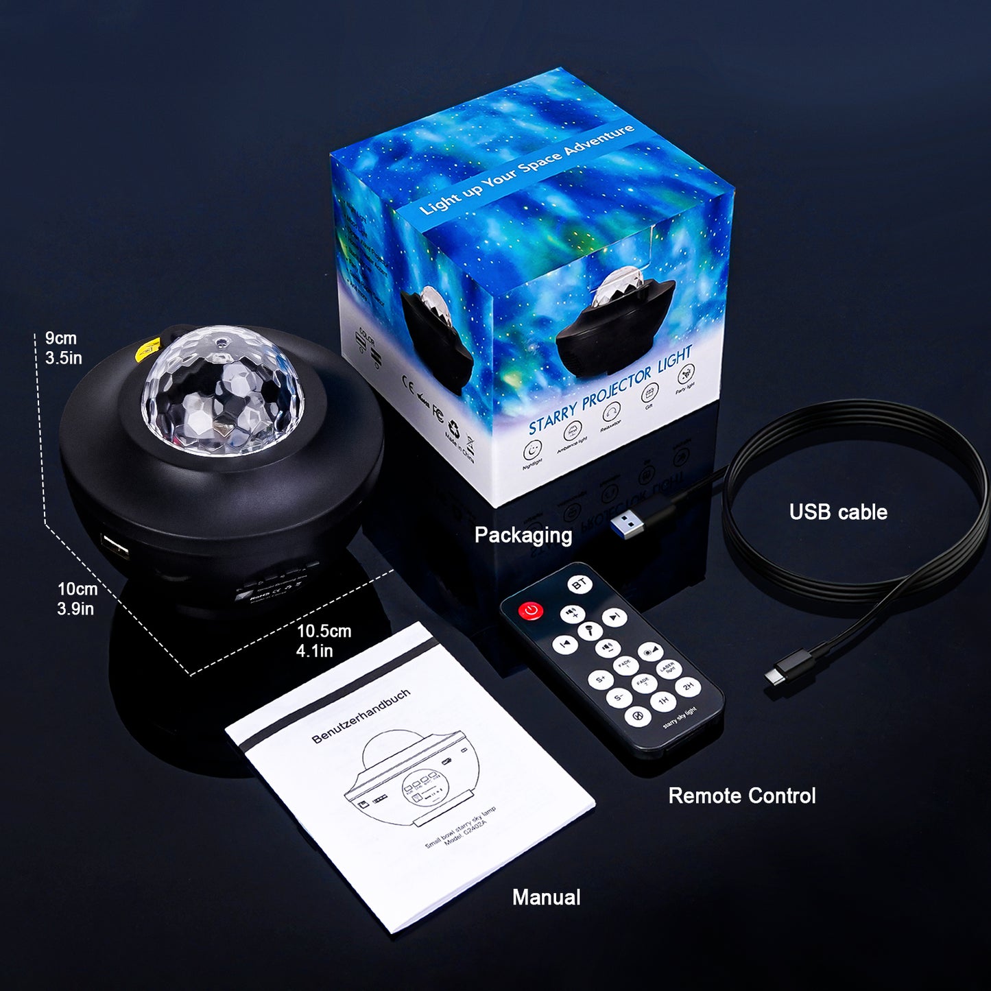 Starry Projector Galaxy Night Light Bluetooth Music Lamp