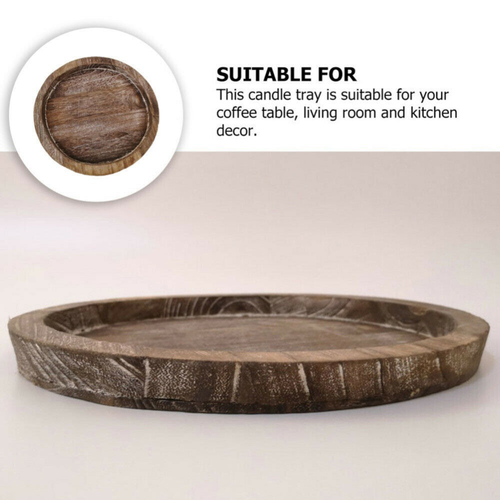 Wooden Tray Multi-Purpose: Fruit, Candle Holder, Farmhouse