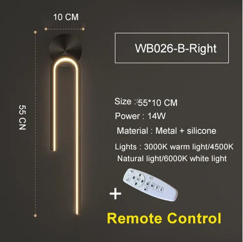 Modern LED Wall Lights Line Lamps Indoor Lighting for Bedroom Bedside TV Background Led Lamps Home Decor Light Fixture