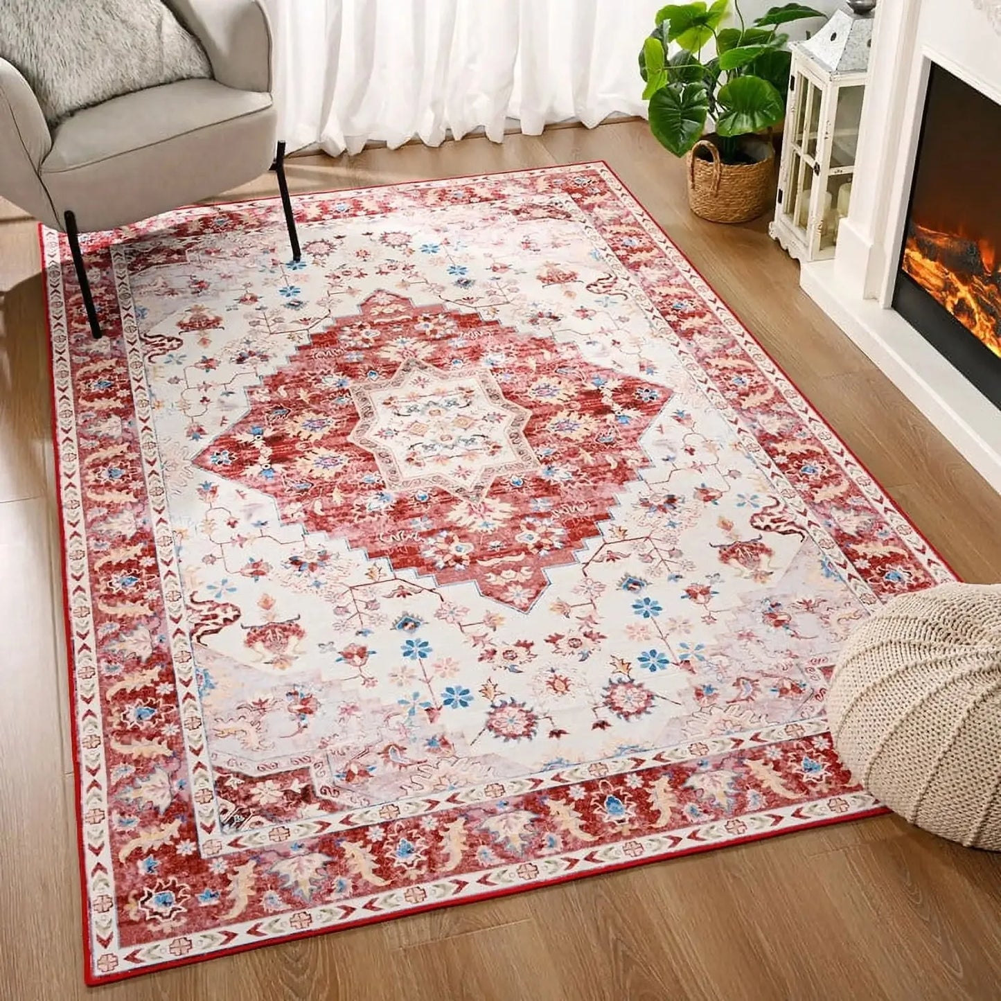 Vintage Persian Rug - Soft Boho Carpet for Any Room