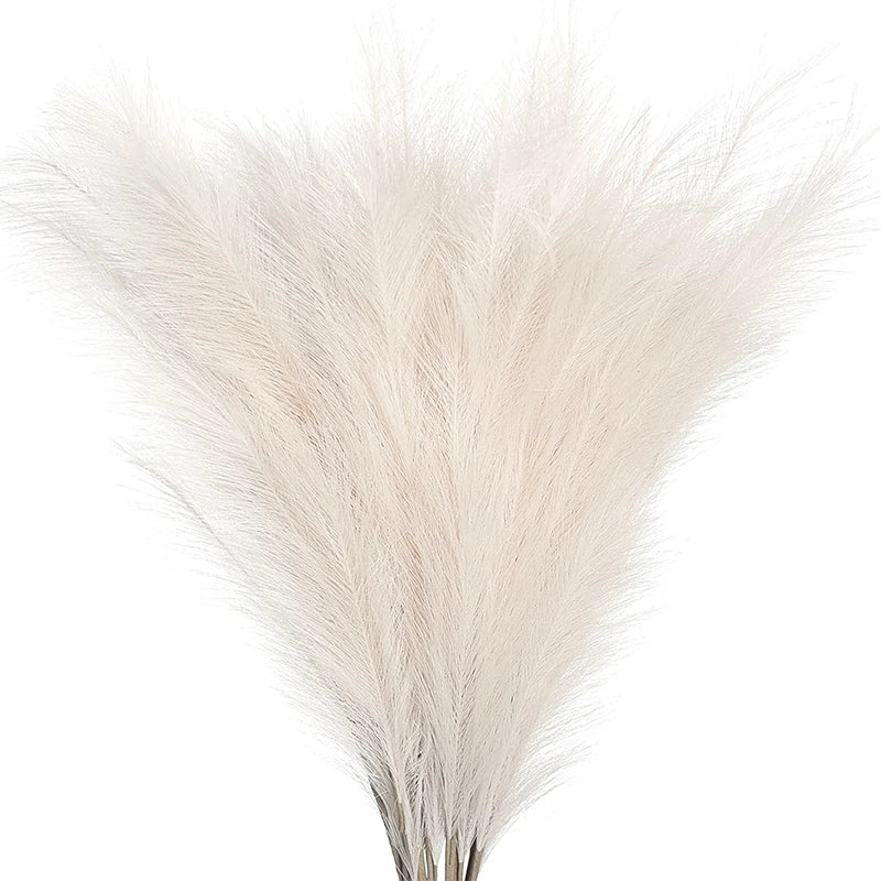3D Printed Minimalist Flower Vase - White Pampas Grass Decor