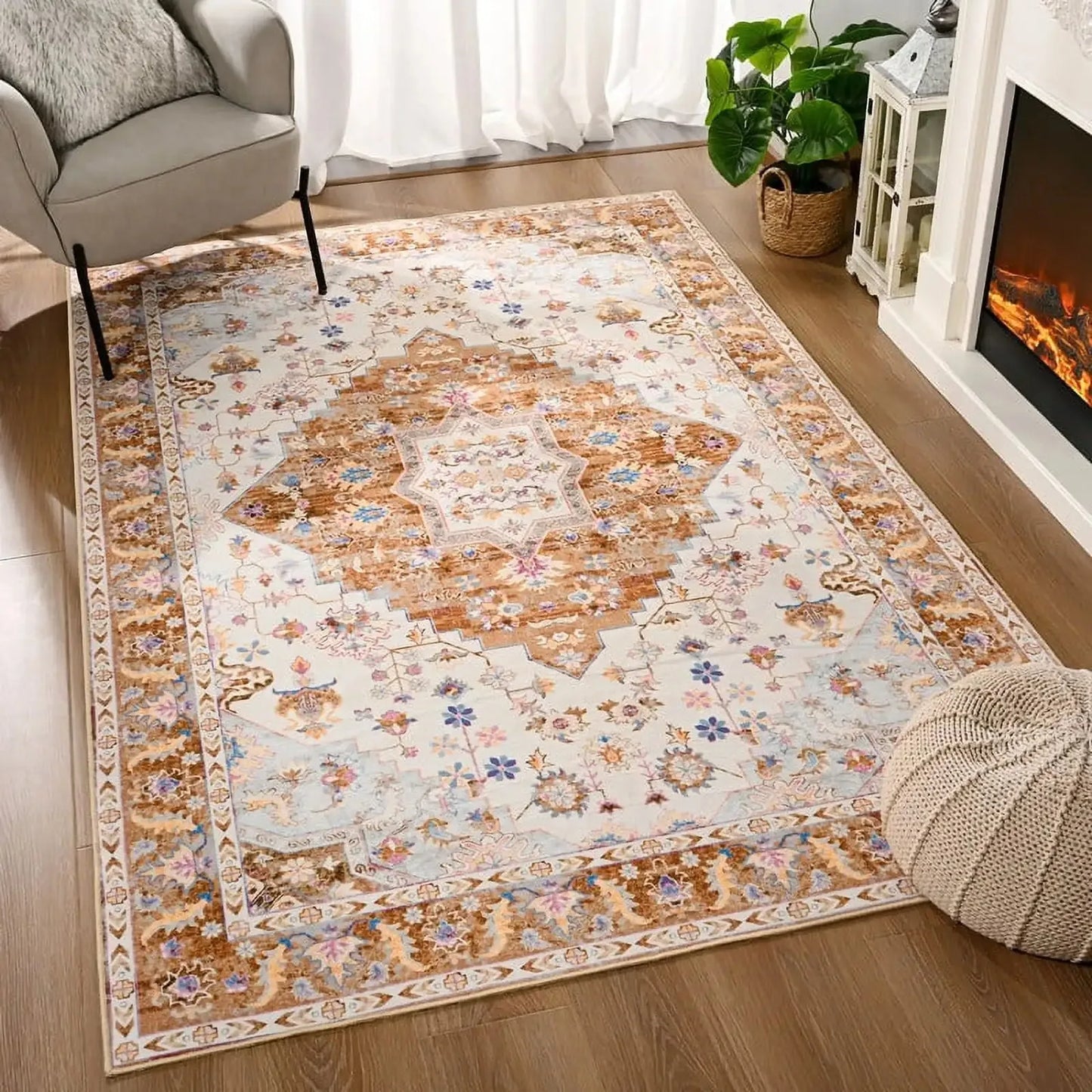 Vintage Persian Rug - Soft Boho Carpet for Any Room