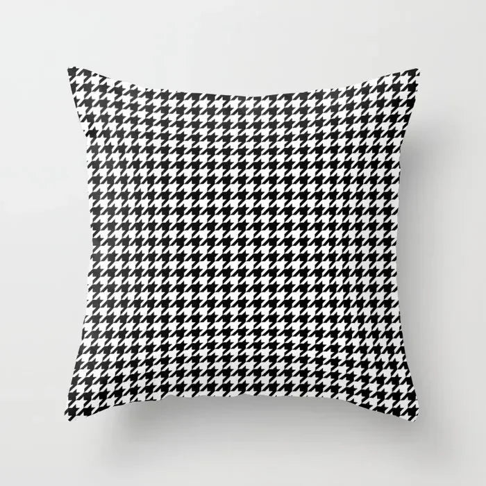 Pillow Cover - Modern Nordic Geometric Black White Design