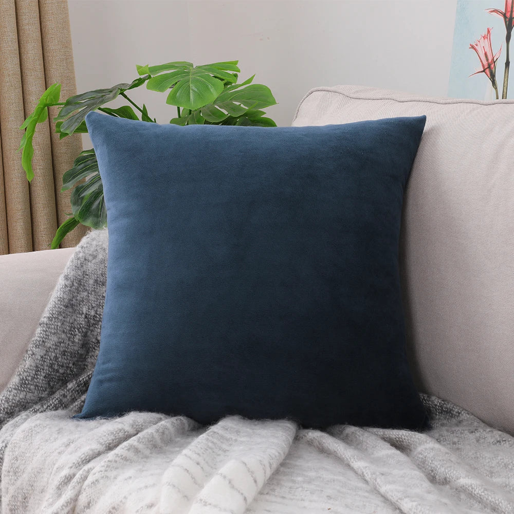 Nordic Plush Pillow Cover: Large Square Sofa Bed Decor
