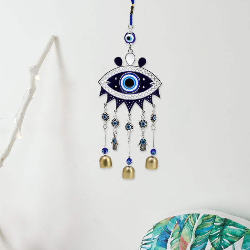 Wind Chimes - Blue Evil Eye Handcrafted Home Decor Gift