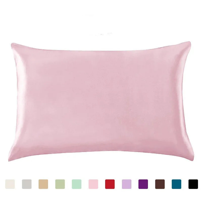 Silky Satin Hair Pillowcase - Standard Queen, 100% Beauty Care