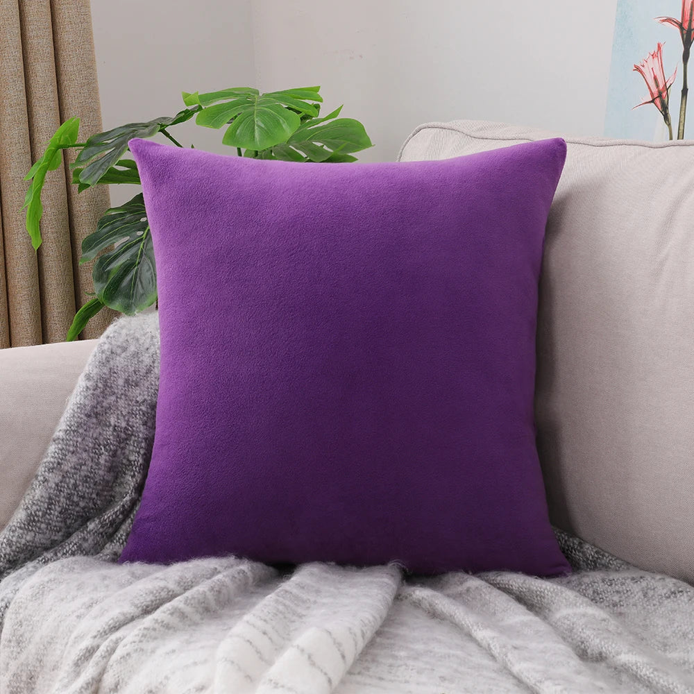 Nordic Plush Pillow Cover: Large Square Sofa Bed Decor