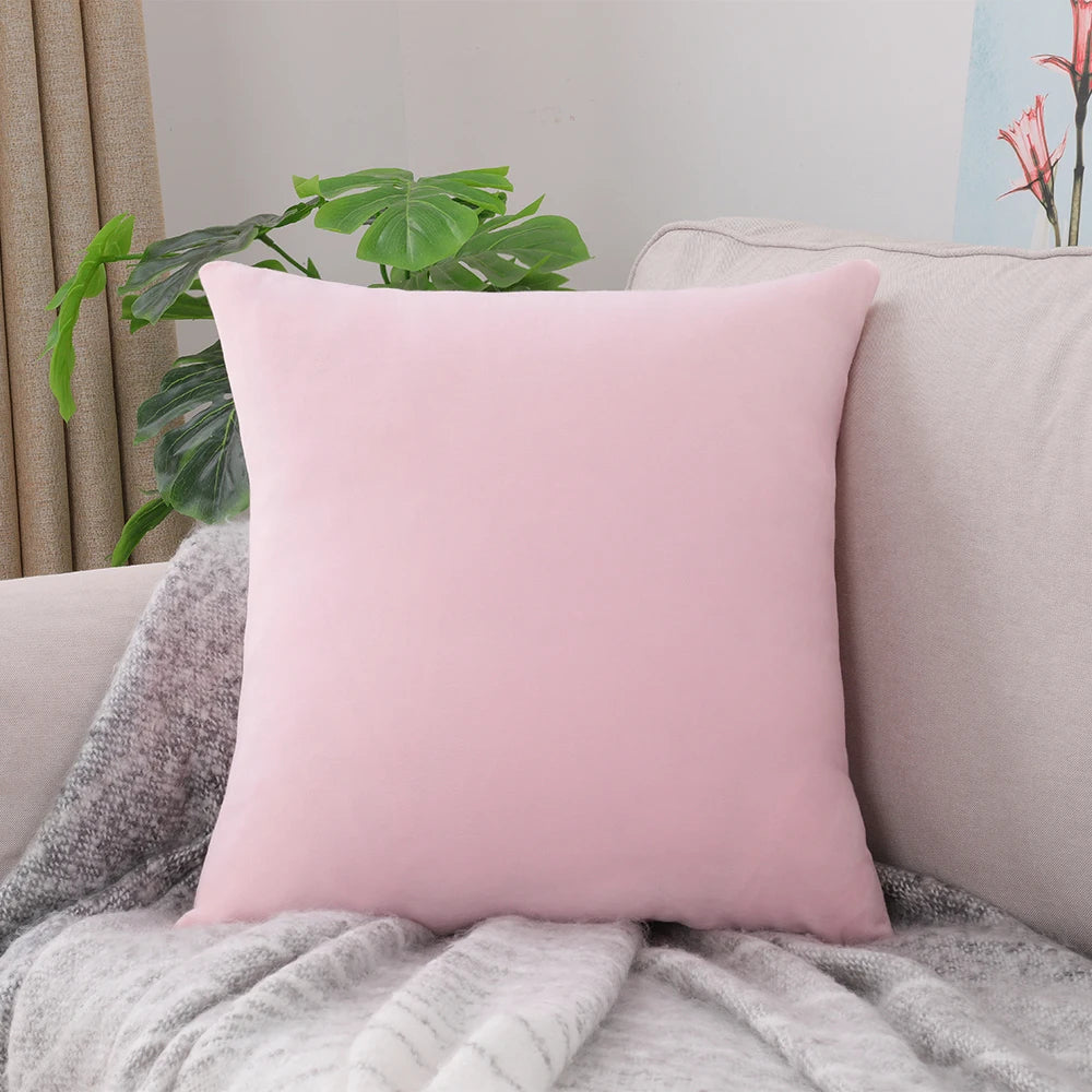 Nordic Plush Pillow Cover: Large Square Sofa Bed Decor