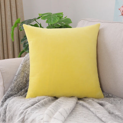 Nordic Plush Pillow Cover: Large Square Sofa Bed Decor