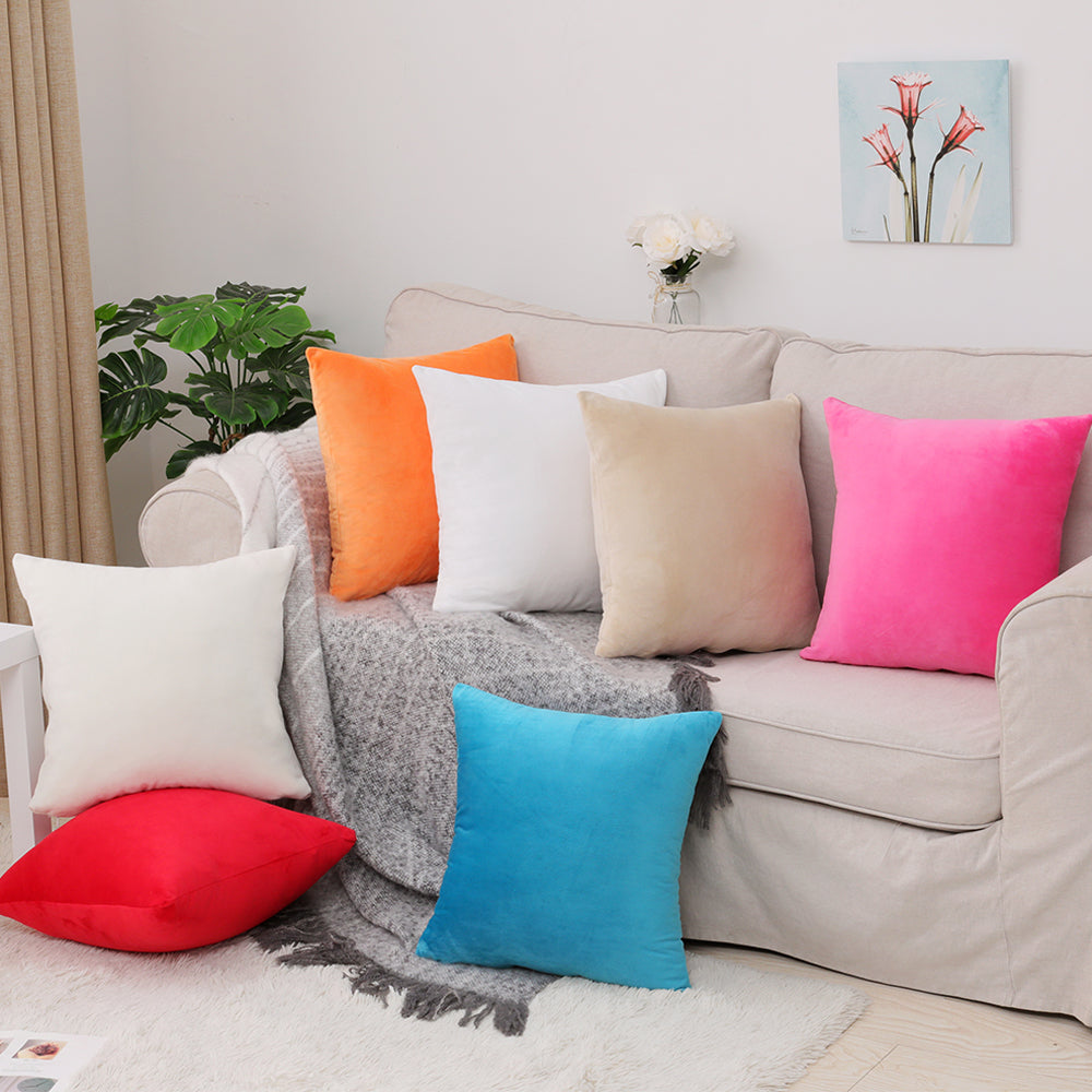 Nordic Plush Pillow Cover: Large Square Sofa Bed Decor