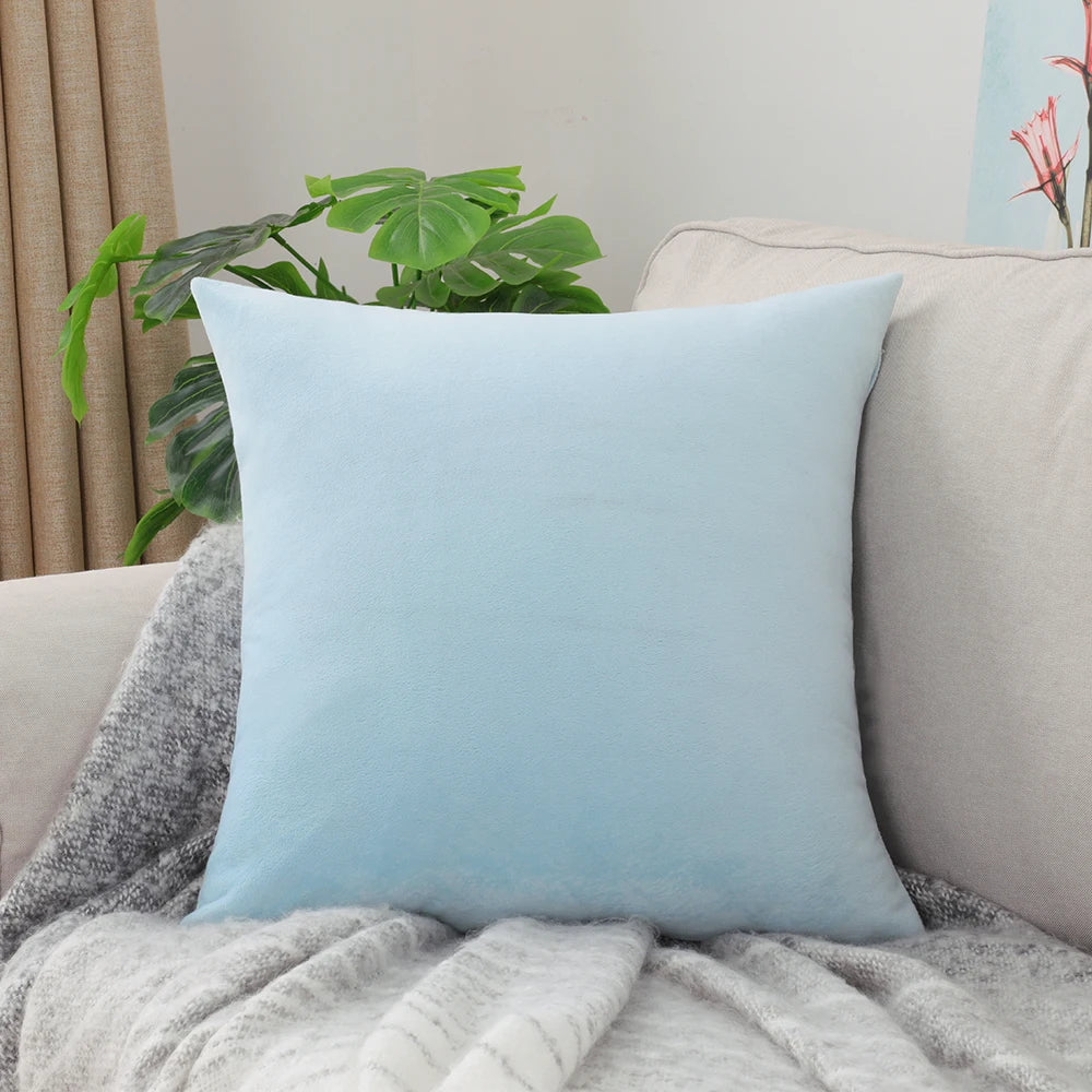 Nordic Plush Pillow Cover: Large Square Sofa Bed Decor
