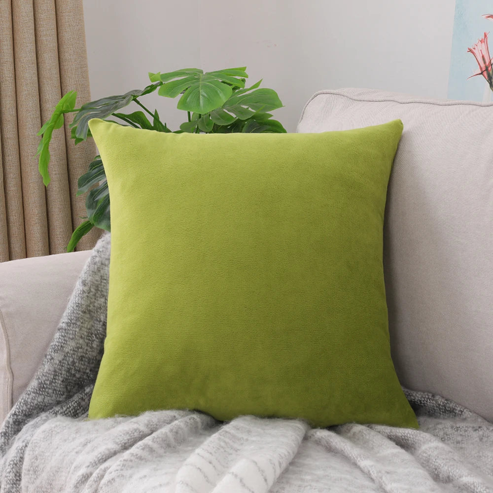 Nordic Plush Pillow Cover: Large Square Sofa Bed Decor