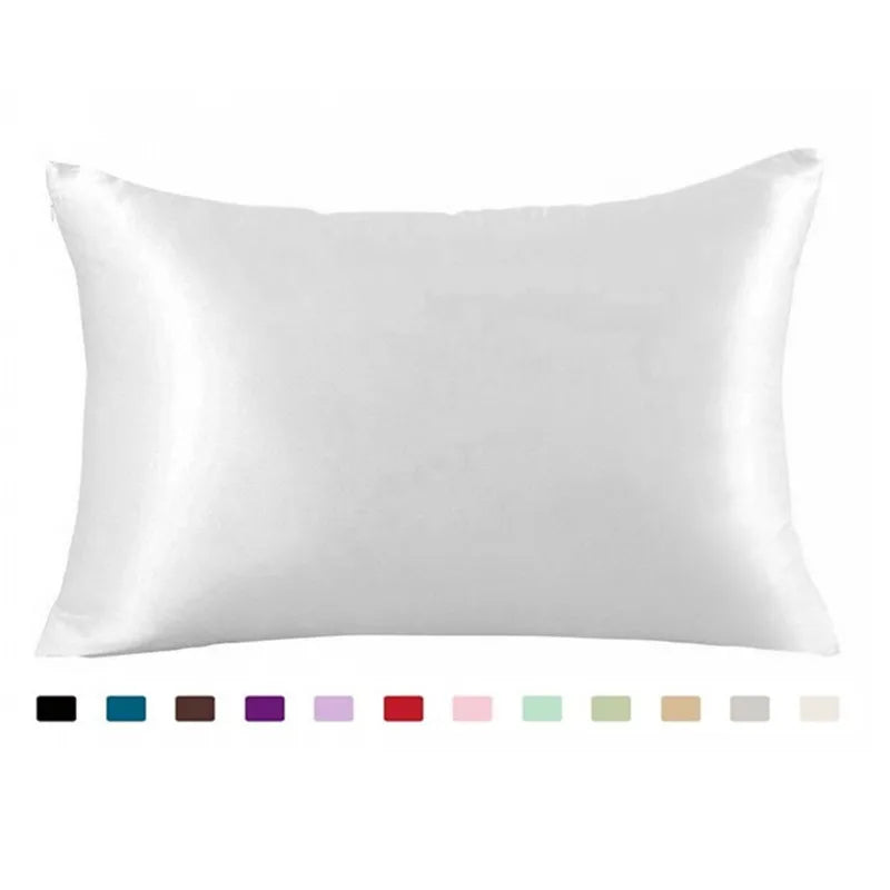 Silky Satin Hair Pillowcase - Standard Queen, 100% Beauty Care