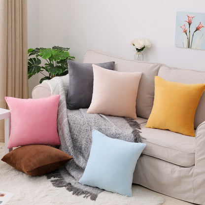 Nordic Plush Pillow Cover: Large Square Sofa Bed Decor
