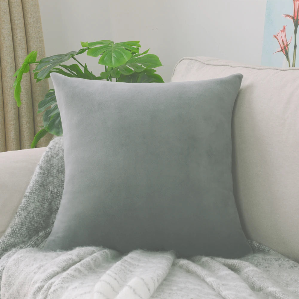 Nordic Plush Pillow Cover: Large Square Sofa Bed Decor