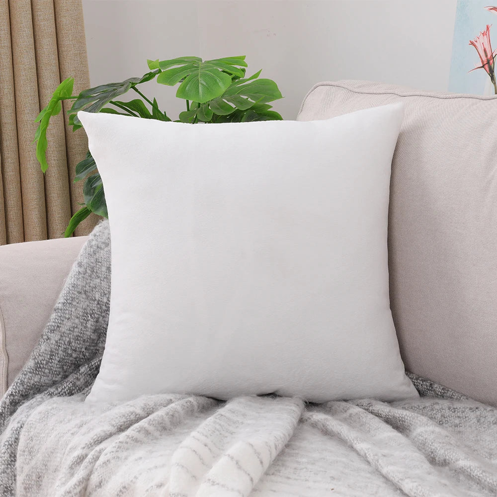 Nordic Plush Pillow Cover: Large Square Sofa Bed Decor