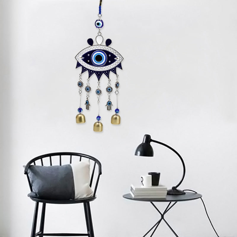 Wind Chimes - Blue Evil Eye Handcrafted Home Decor Gift