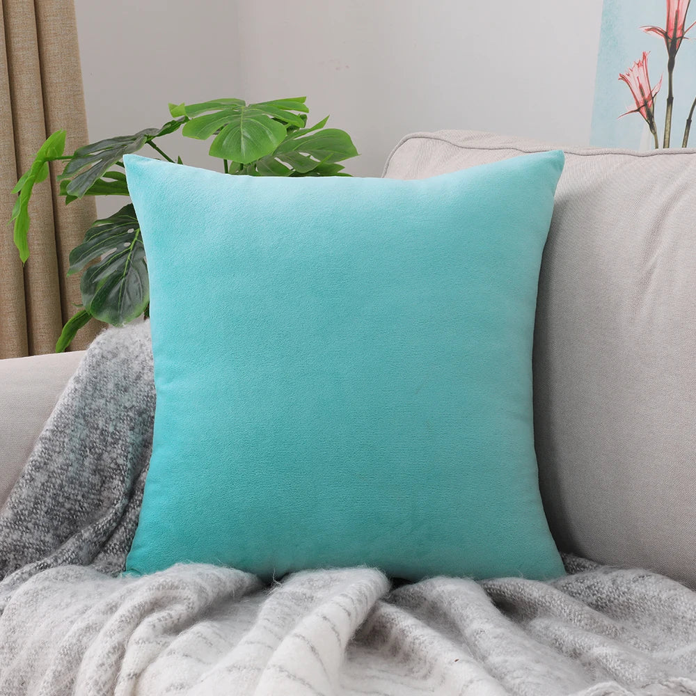 Nordic Plush Pillow Cover: Large Square Sofa Bed Decor