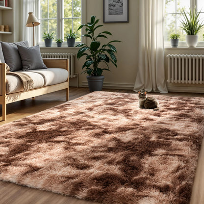 VIKAMA Fluffy Living Room Carpet - Minimalist & Slip-Resistant
