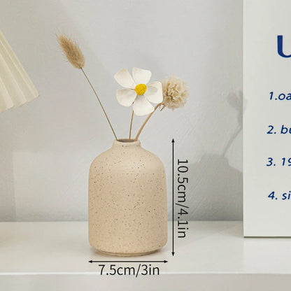 Ceramic Flower Vase Retro Table Decor for Dried Flowers
