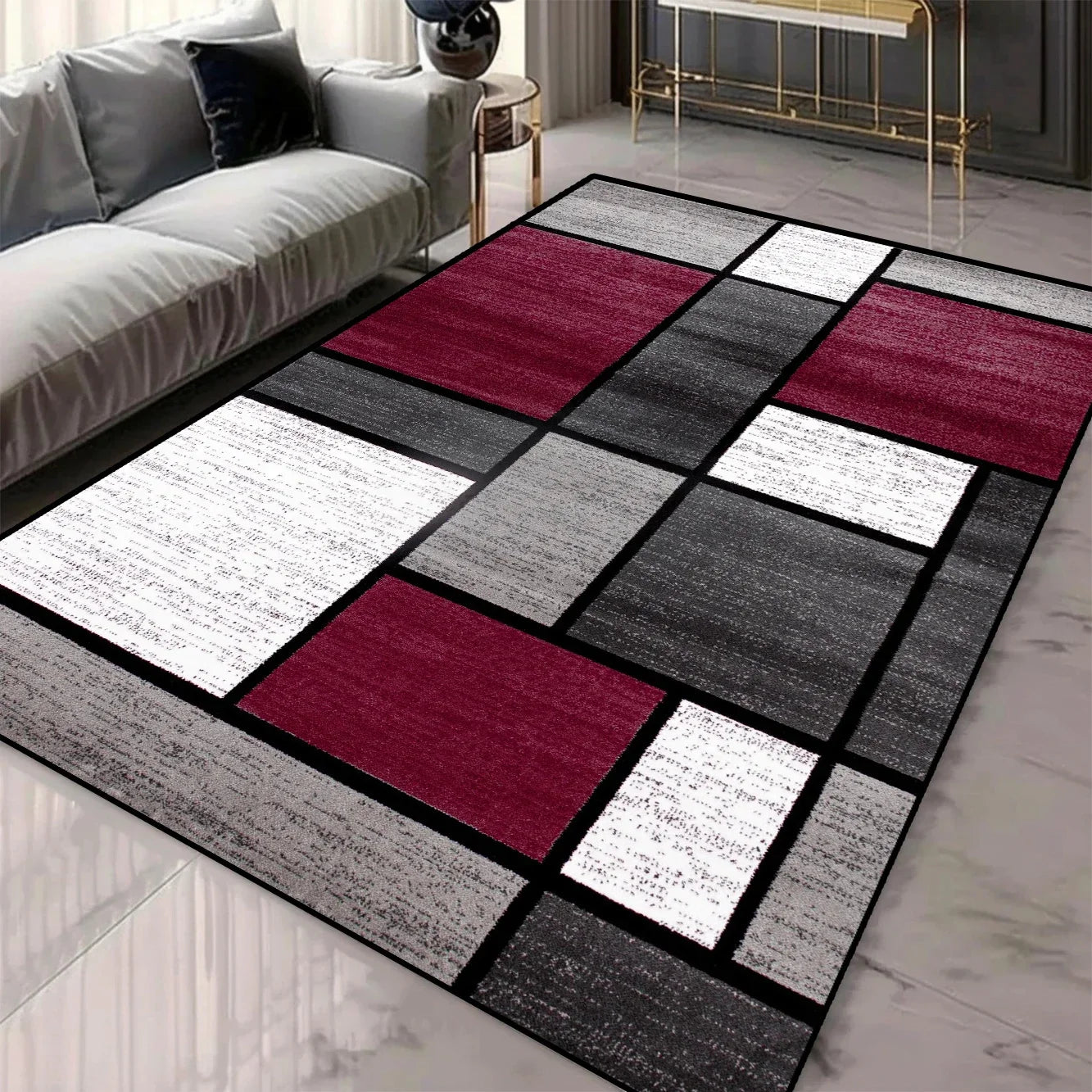 Floor Mat: Geometry Carpets - Soft Luxury Rugs for Living Room