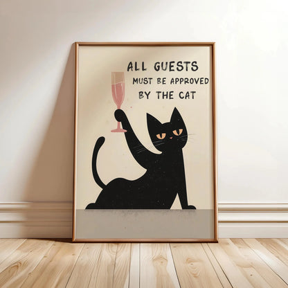 Wash Your Paws Black Cat Canvas Print Bathroom Cat You Pooping Wall Art Poster for Modern Living Room Toilet Kitchen Home Decor