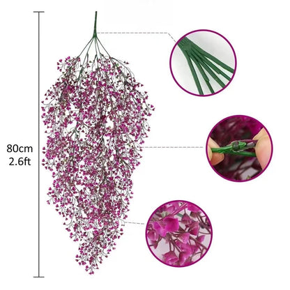 1/2Pcs 80CM Artificial Plants Vine Hanging Leaves Vines for Home Room Decor Garden Wedding Decoration Outdoor Decor Fake Plant