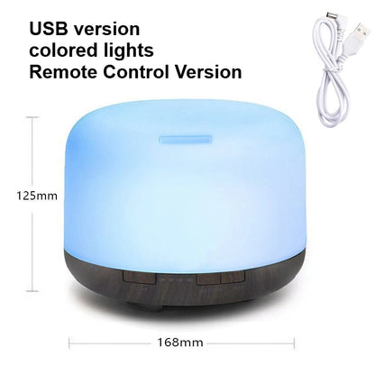 500ML Ultrasonic Ion Humidifier with Color Light & USB