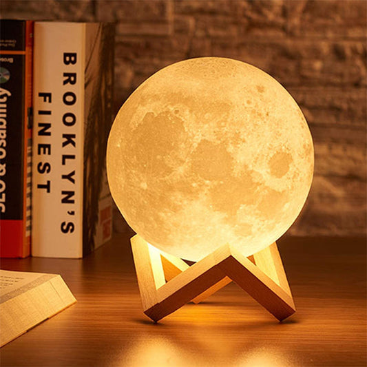 3D Print Moon Lamp: Eco LED Light with Touch Control