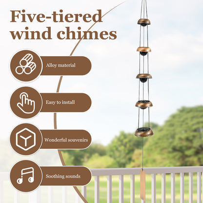 Wind Chime- Red Copper Temple Bells for Kids