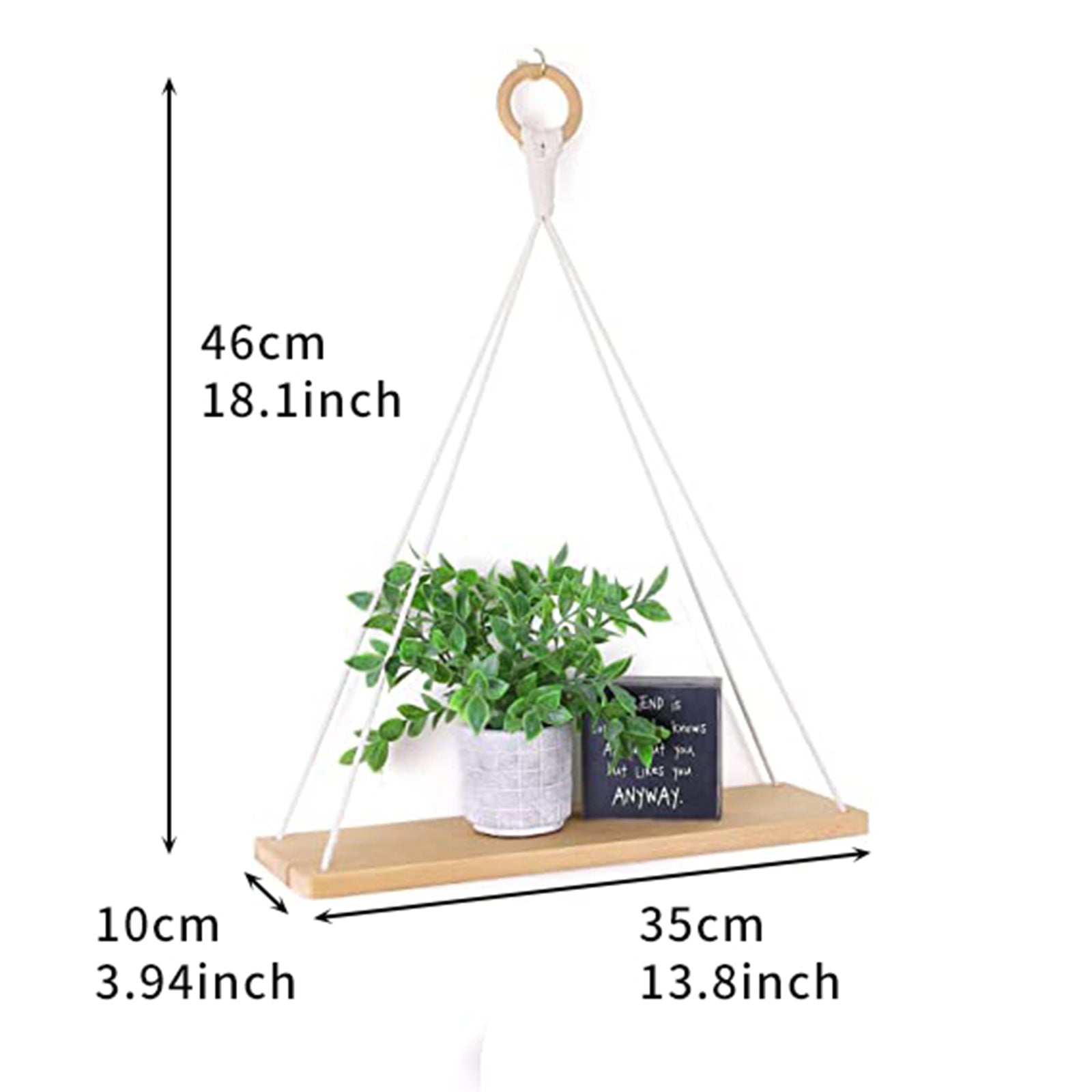 Floating Shelves for Wall - Boho Macrame Shelf Decor
