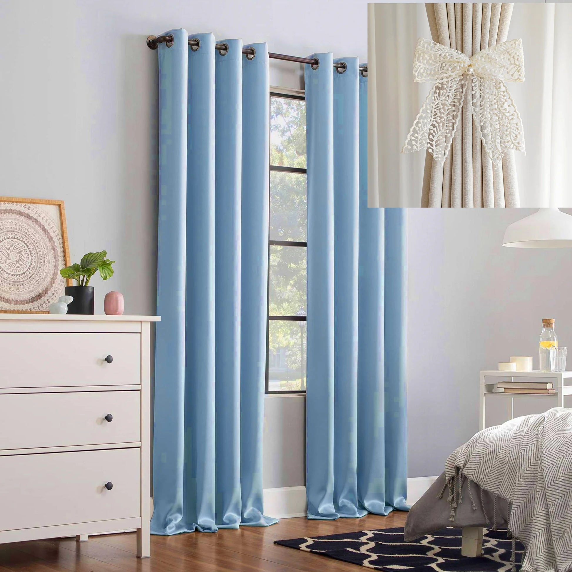 Yellow Blackout Curtains with Black TPU Interlining