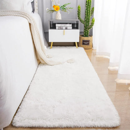 Tie-Dye Runner Area Rug - Shaggy Bedside Mat for Kids' Rooms