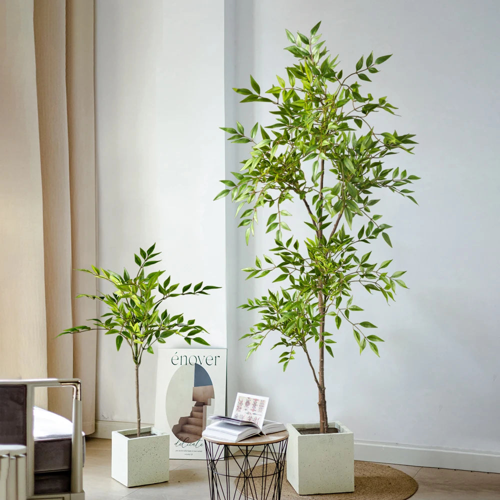 75cm Largen Fake Nandina Tree Artificial Palm Plants Plastic Green Bamboo Plant Faux Sumac Tree For Home Garden Office Decor
