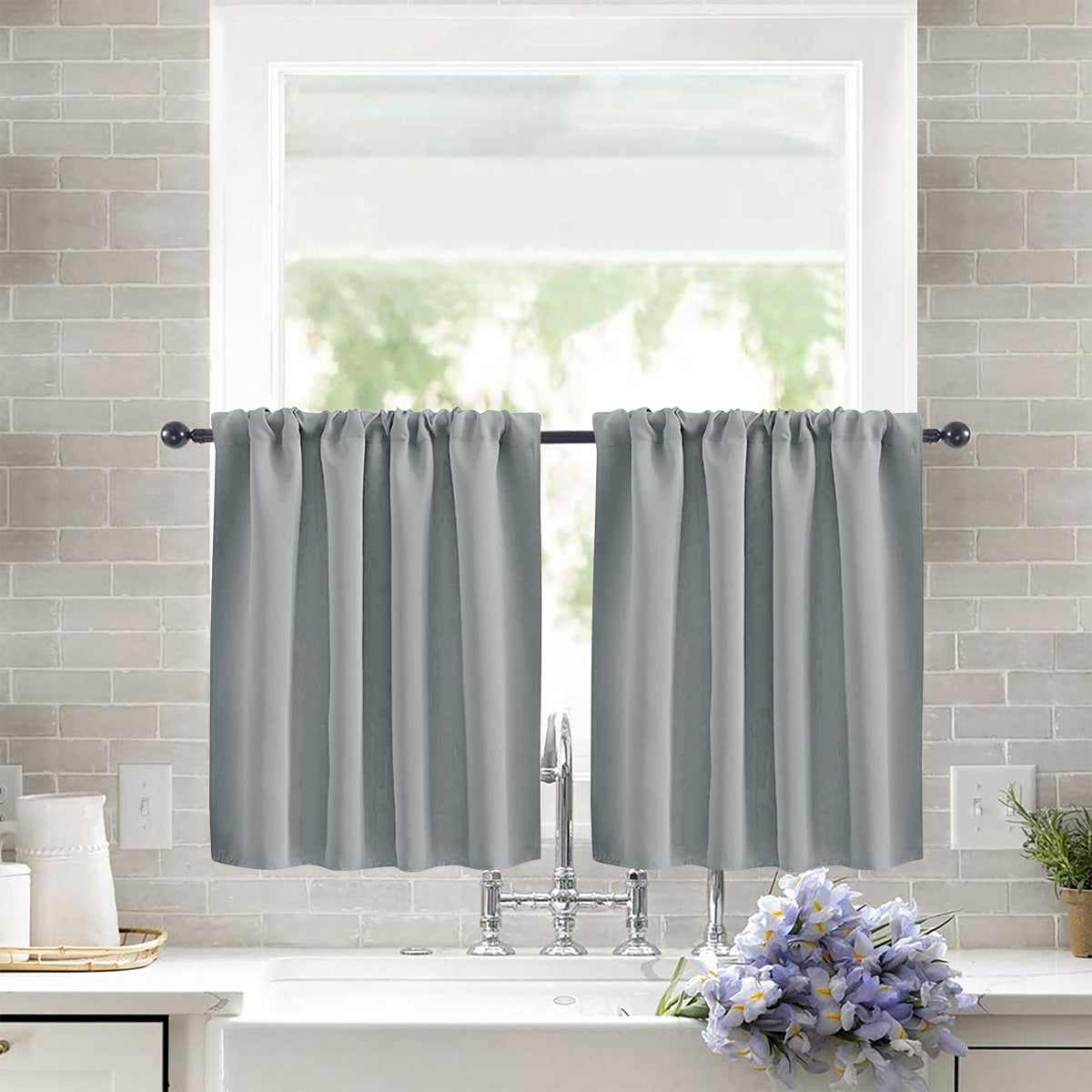 High Blackout Short Curtain, UV Protection for Kitchen