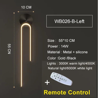 Modern LED Wall Lights Line Lamps Indoor Lighting for Bedroom Bedside TV Background Led Lamps Home Decor Light Fixture
