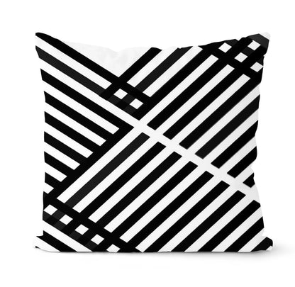 Pillow Cover - Modern Nordic Geometric Black White Design