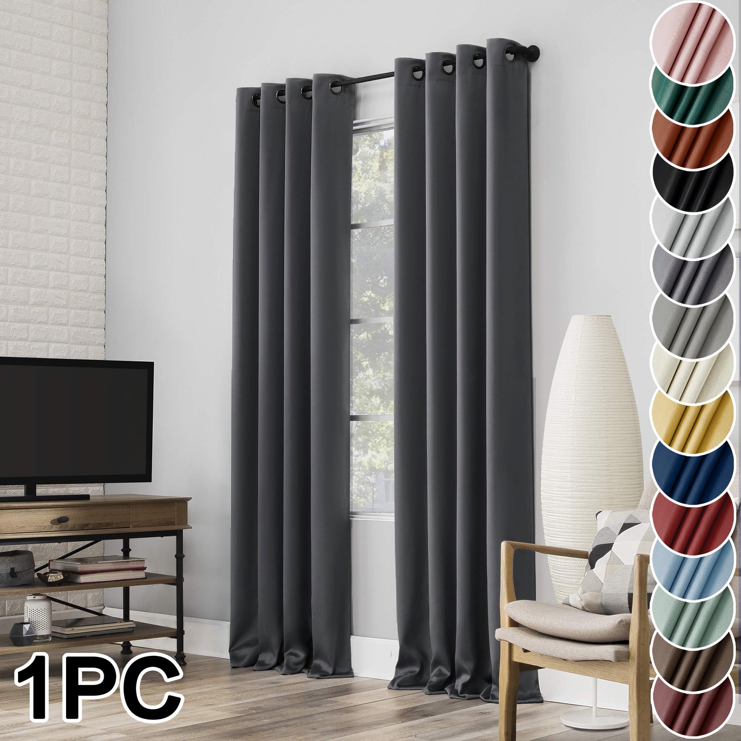 Yellow Blackout Curtains with Black TPU Interlining