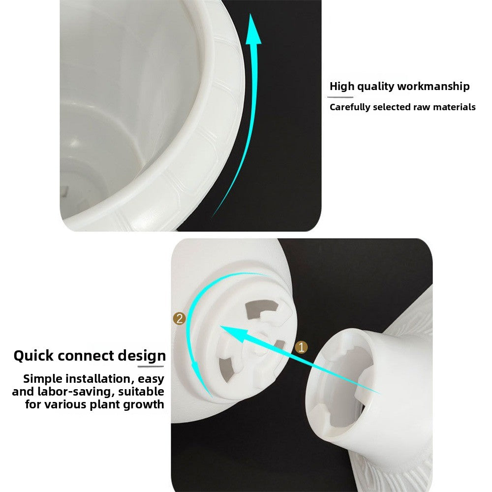 Mini Flowerpot Plastic Pedestal Succulent Planter Nordic Vase