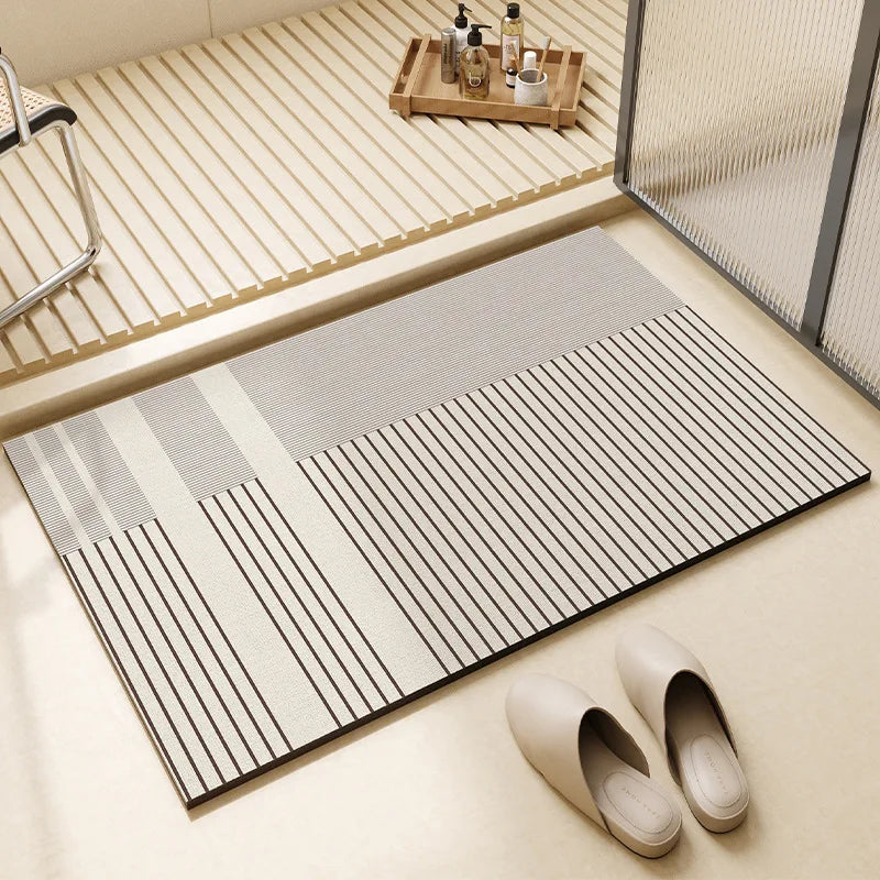 Bath Mat - Quick Dry & Absorbent Non-Slip Diatomaceous Earth 