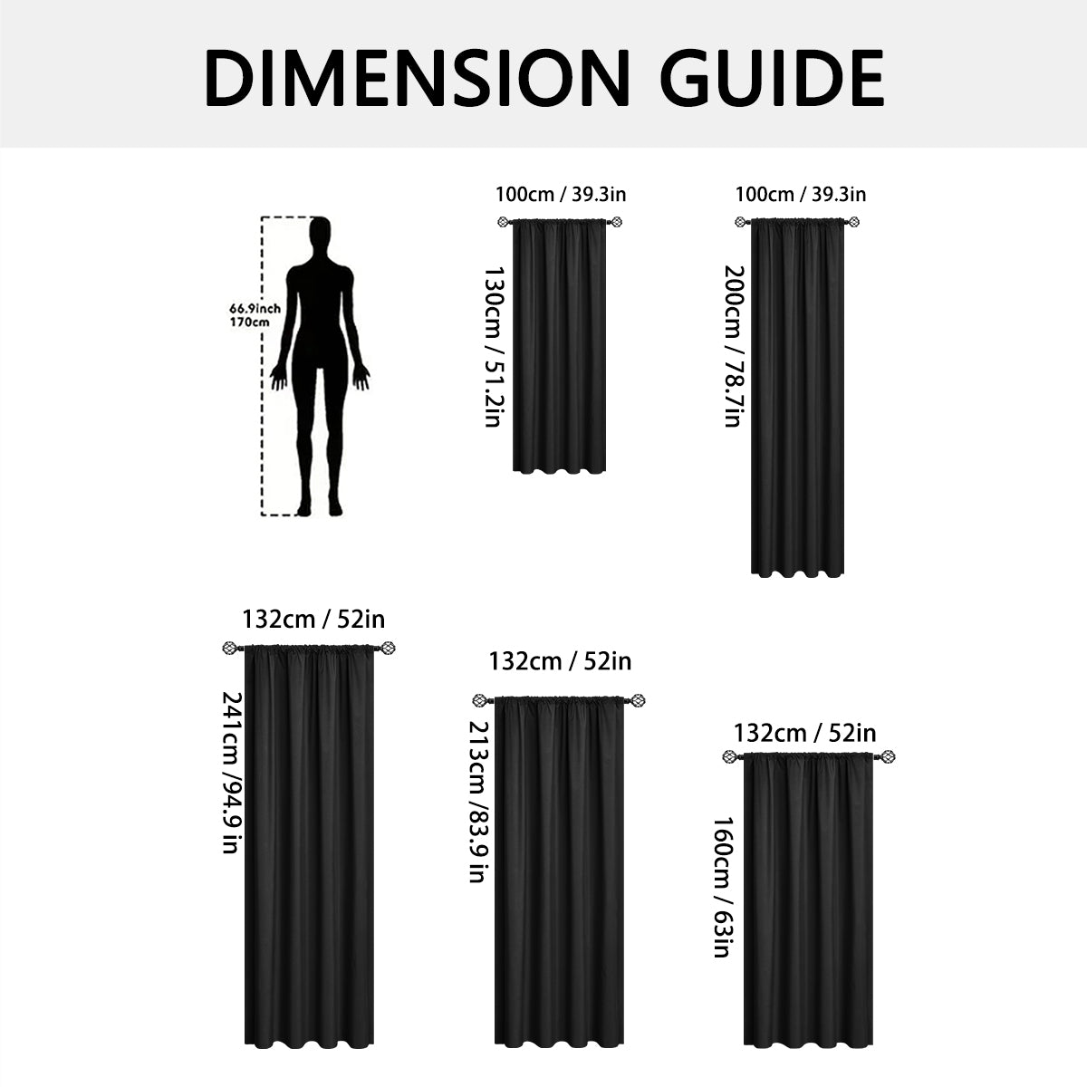 Blackout Curtain Rod Pocket - Perfect for Living Room & Bedroom