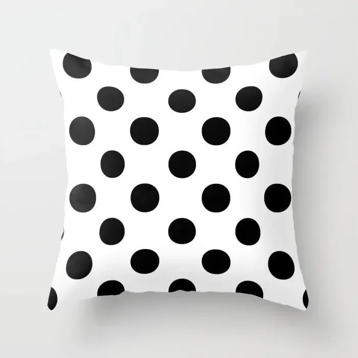 Pillow Cover - Modern Nordic Geometric Black White Design