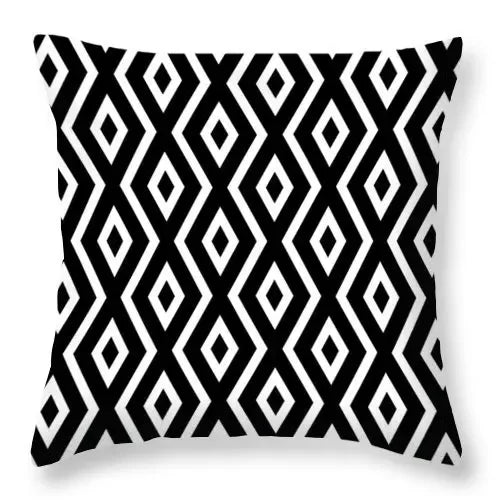 Pillow Cover - Modern Nordic Geometric Black White Design