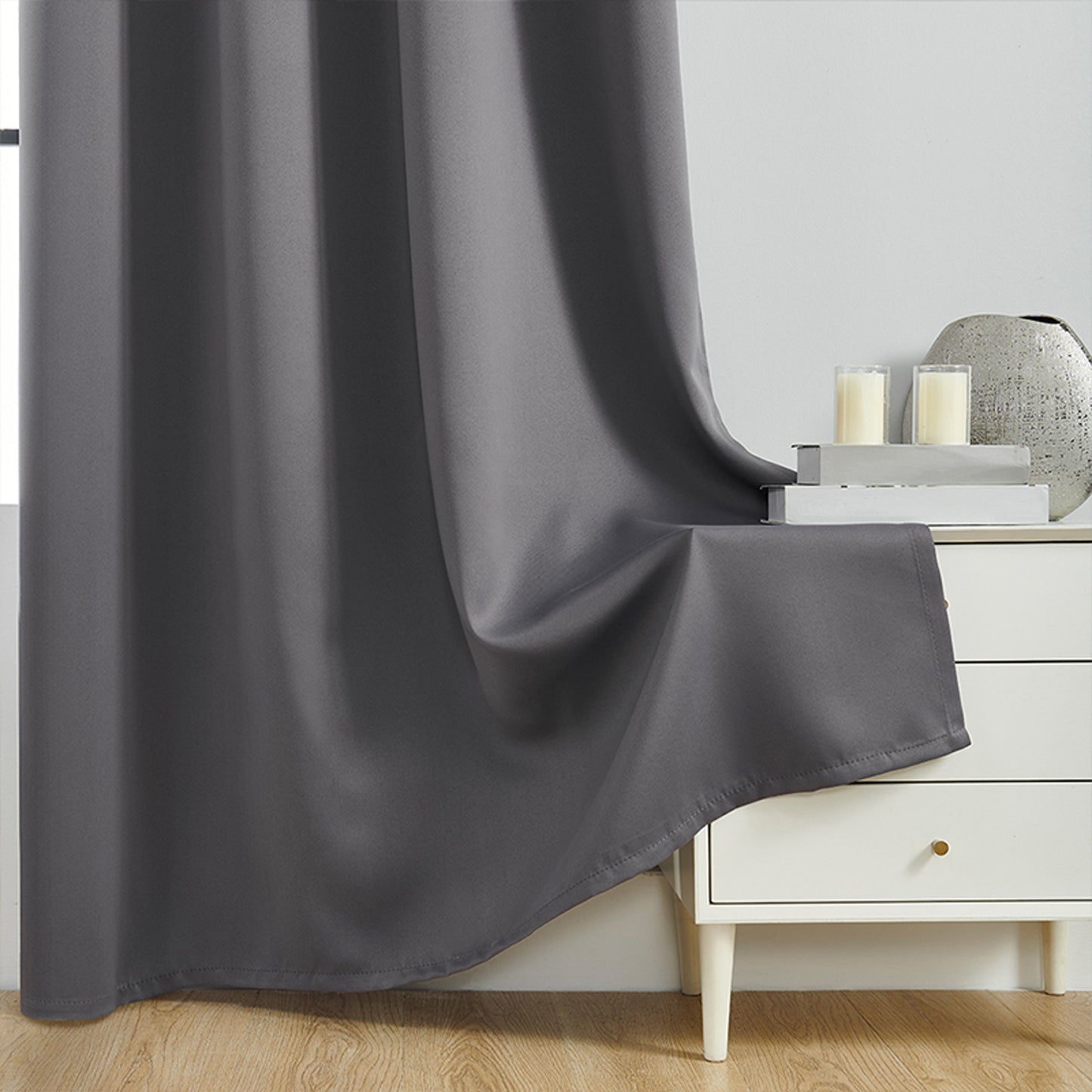 Yellow Blackout Curtains with Black TPU Interlining