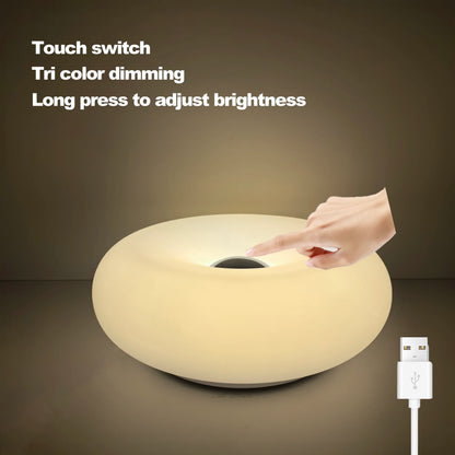 Bauhaus USB Table Lamp - Modern Donut Ambient Light