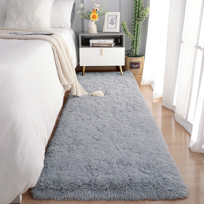 Tie-Dye Runner Area Rug - Shaggy Bedside Mat for Kids' Rooms