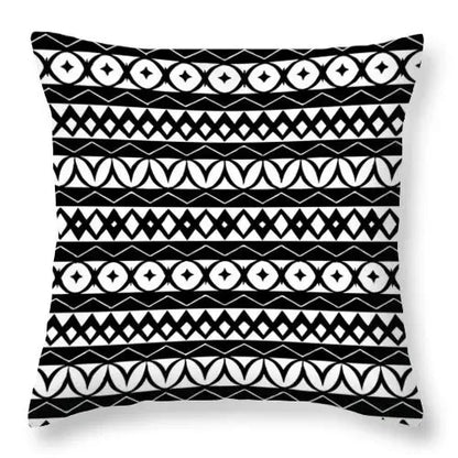 Pillow Cover - Modern Nordic Geometric Black White Design